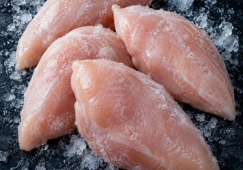 Filetes de pechuga de pollo congelados